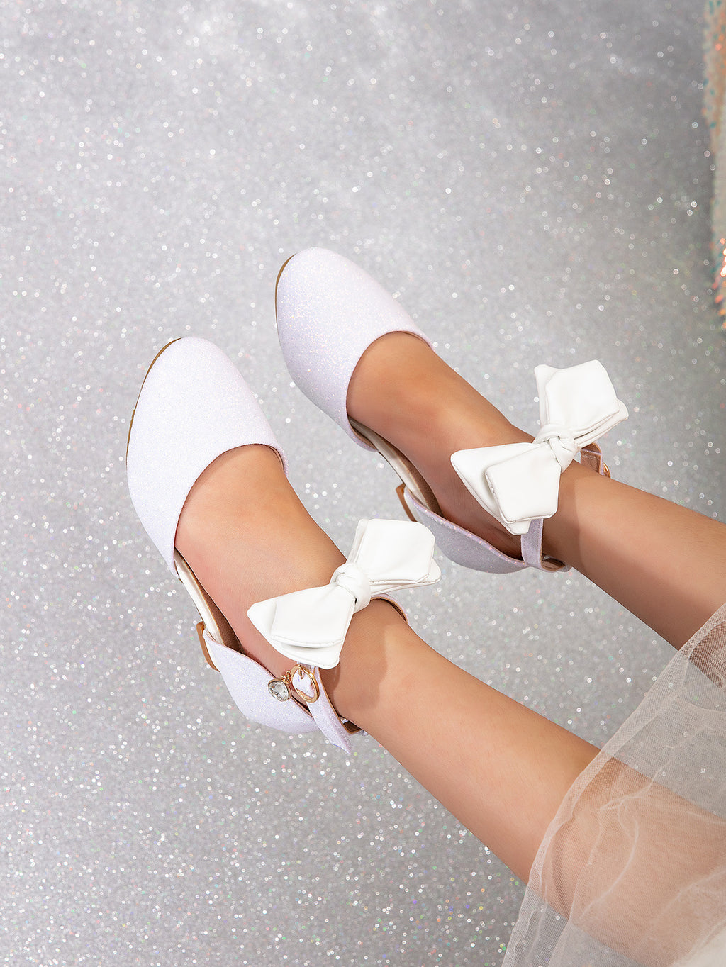 Girls Princess Bow Dress Sandals – Elegant Party Shoes