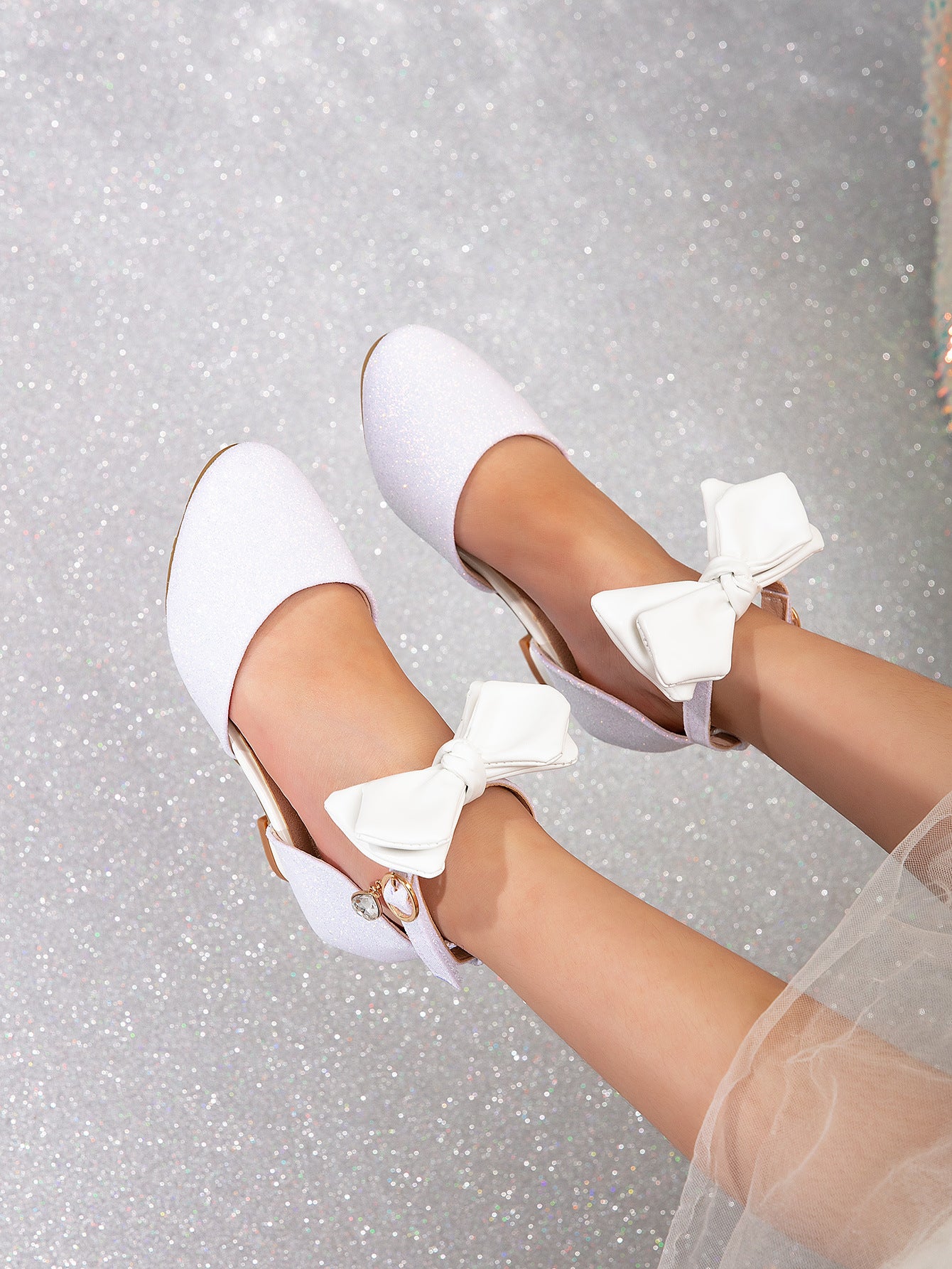 Girls Princess Bow Dress Sandals – Elegant Party Shoes