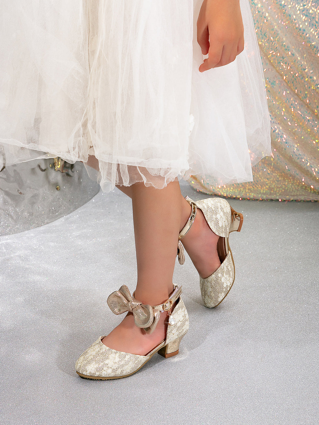Girls Princess Bow Dress Sandals – Elegant Party Shoes