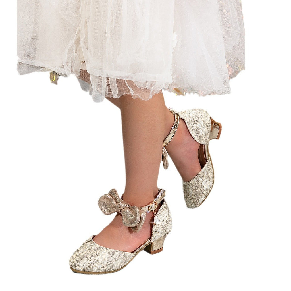 Girls Princess Bow Dress Sandals – Elegant Party Shoes