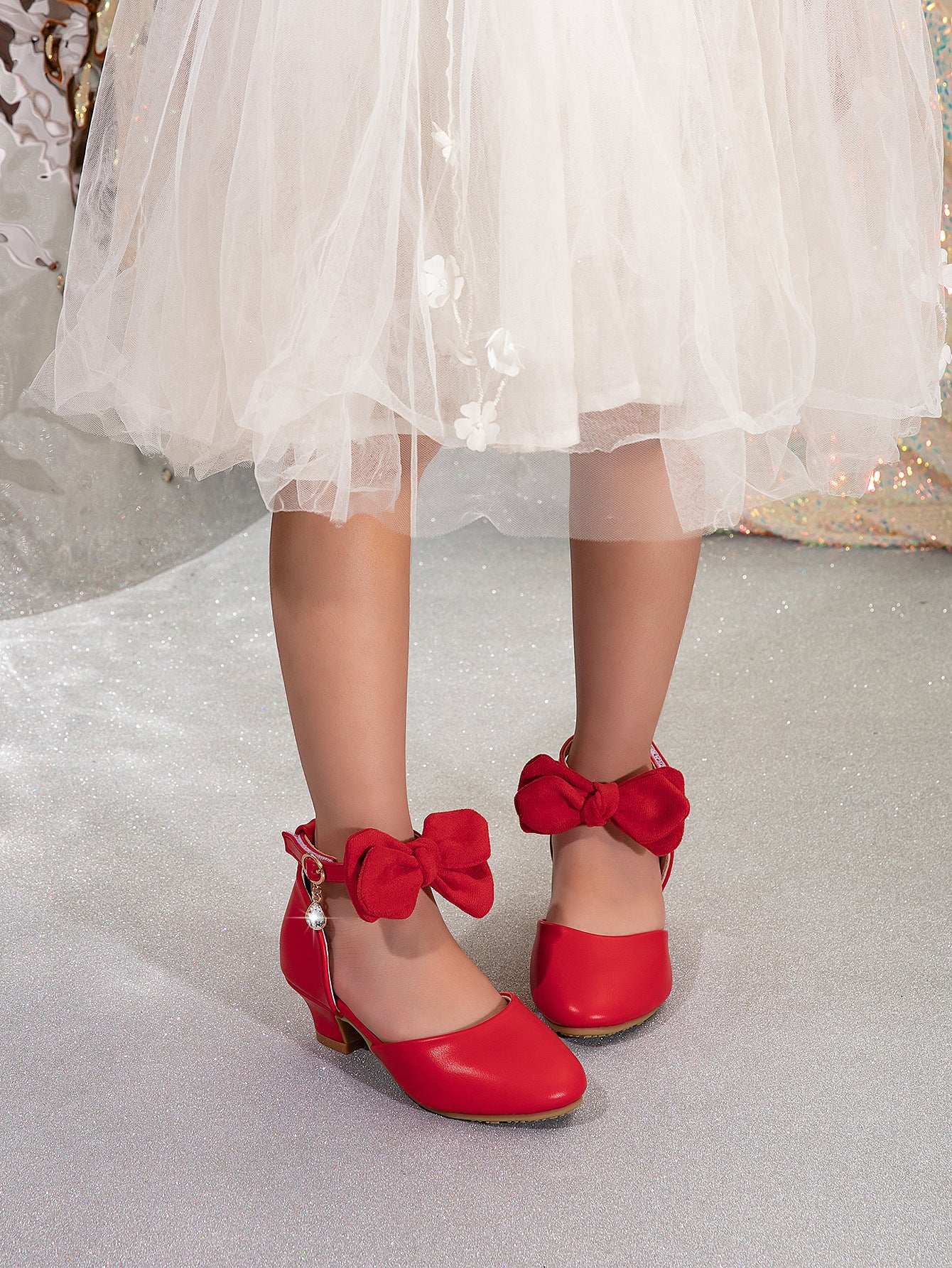 Girls Princess Bow Dress Sandals – Elegant Party Shoes