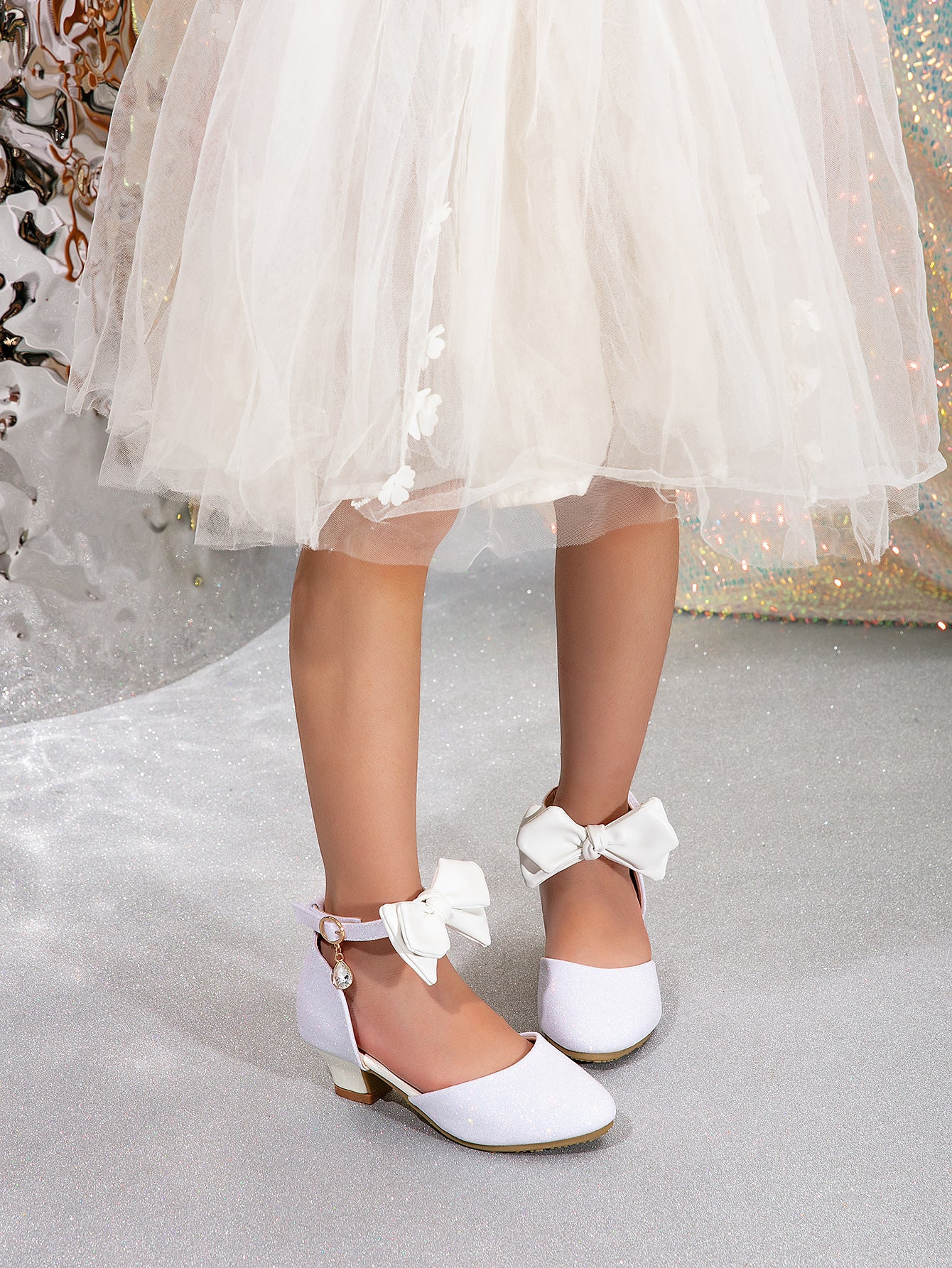 Girls Princess Bow Dress Sandals – Elegant Party Shoes