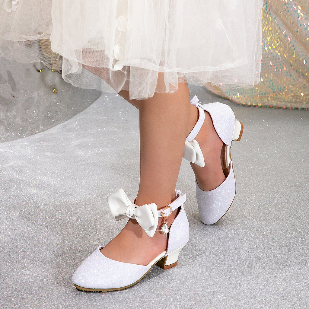 Girls Princess Bow Dress Sandals – Elegant Party Shoes