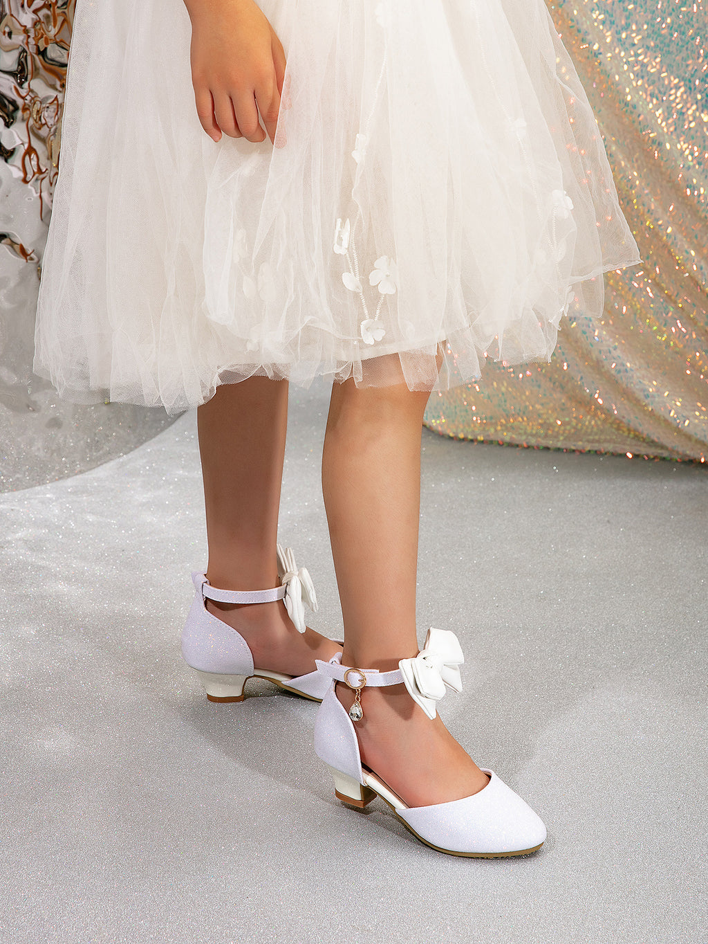 Girls Princess Bow Dress Sandals – Elegant Party Shoes