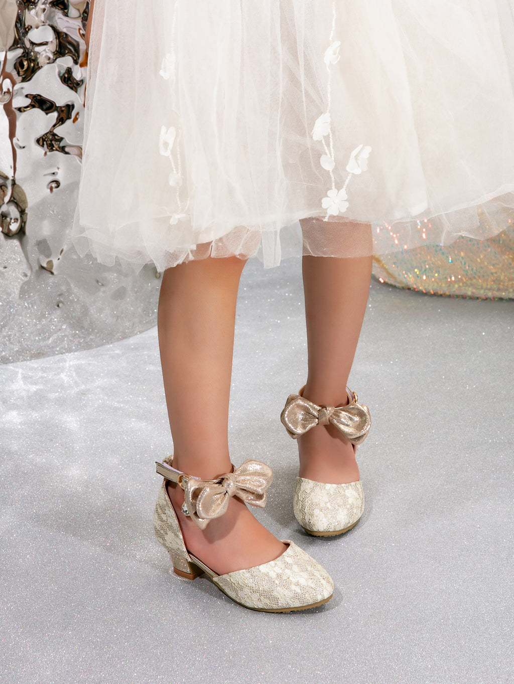 Girls Princess Bow Dress Sandals – Elegant Party Shoes
