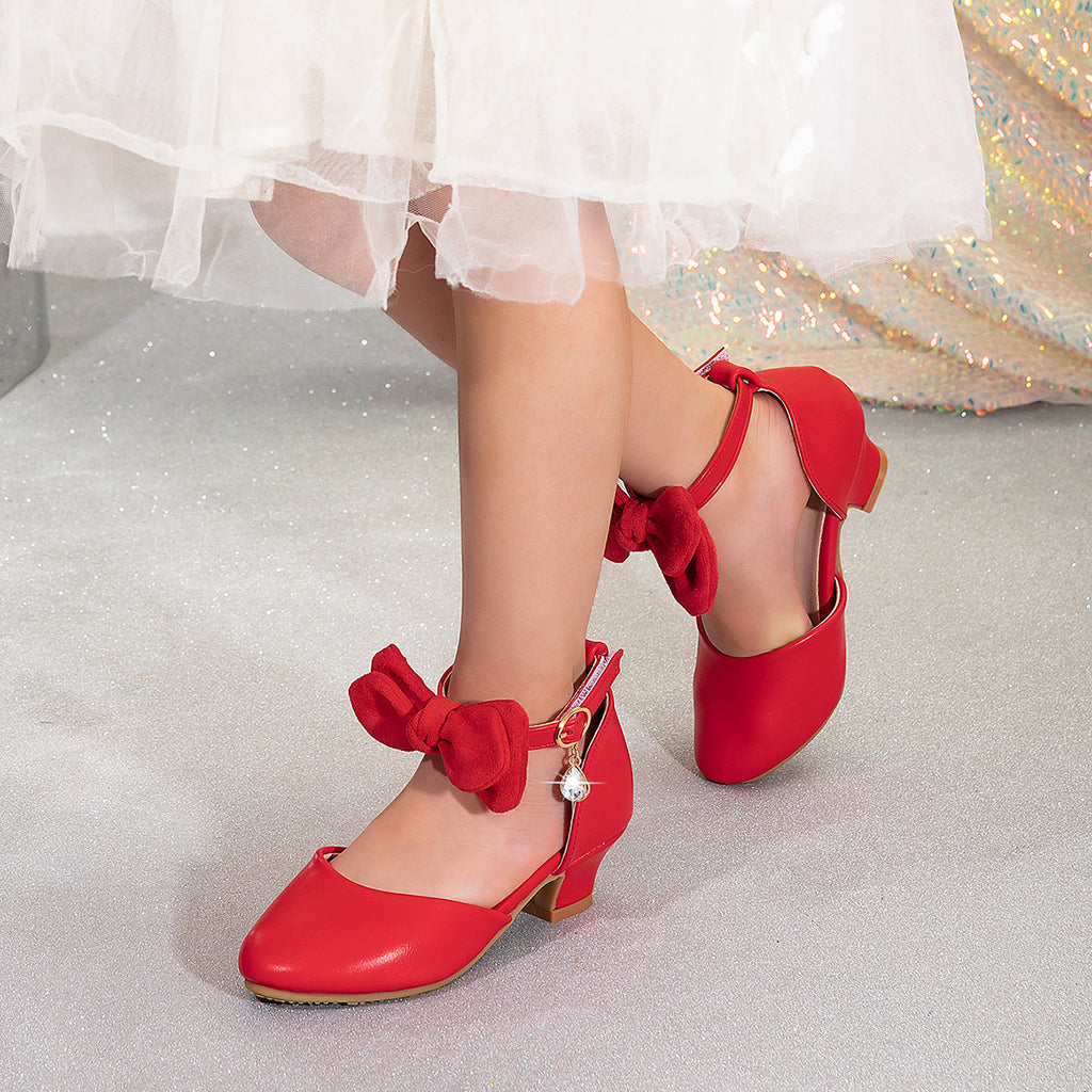 Girls Princess Bow Dress Sandals – Elegant Party Shoes