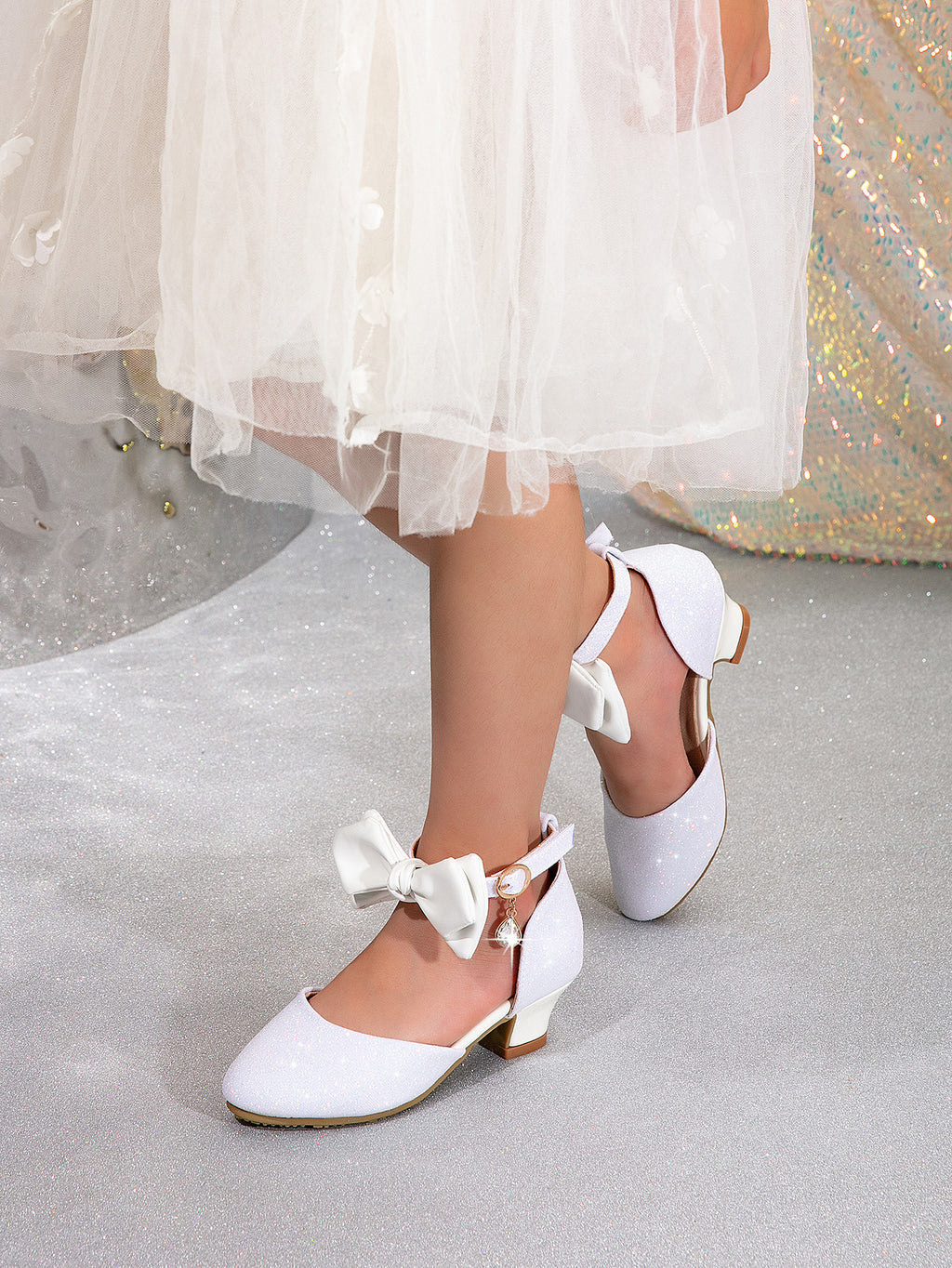 Girls Princess Bow Dress Sandals – Elegant Party Shoes