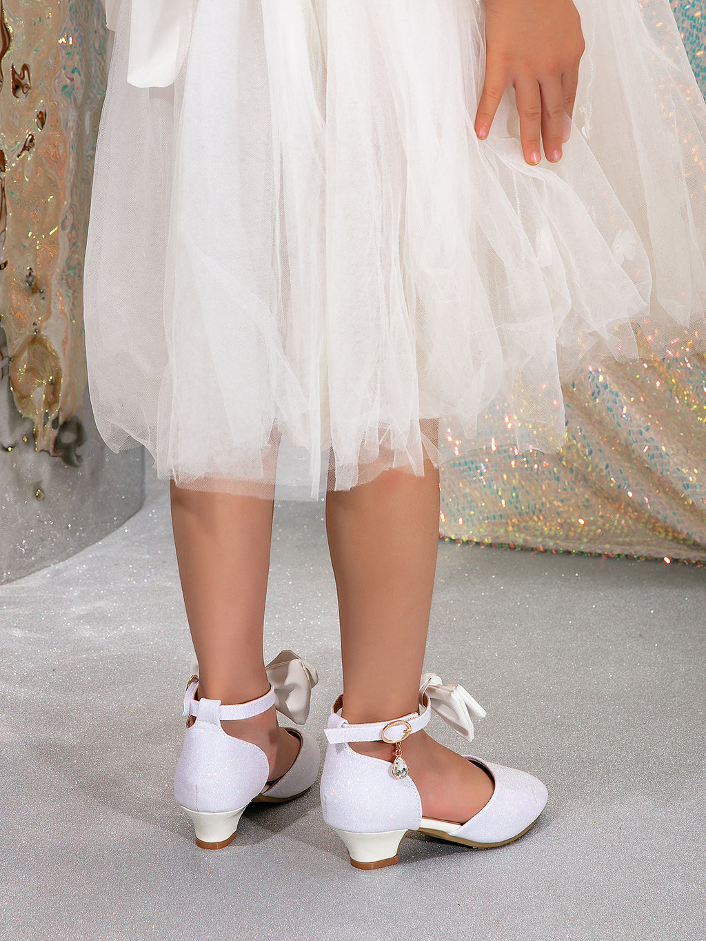 Girls Princess Bow Dress Sandals – Elegant Party Shoes