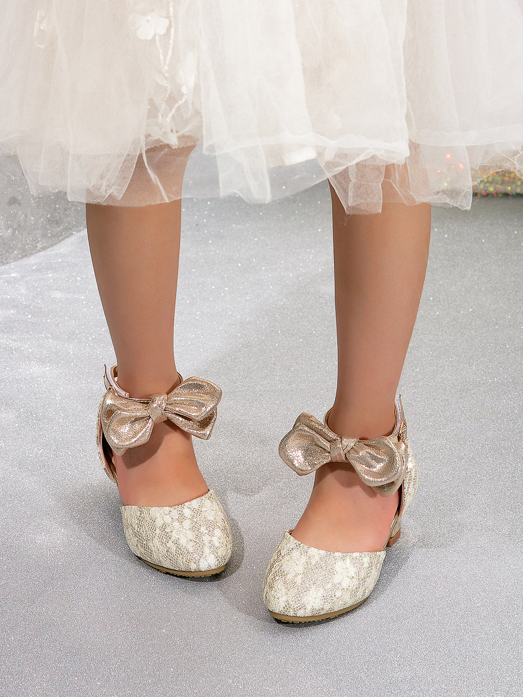 Girls Princess Bow Dress Sandals – Elegant Party Shoes