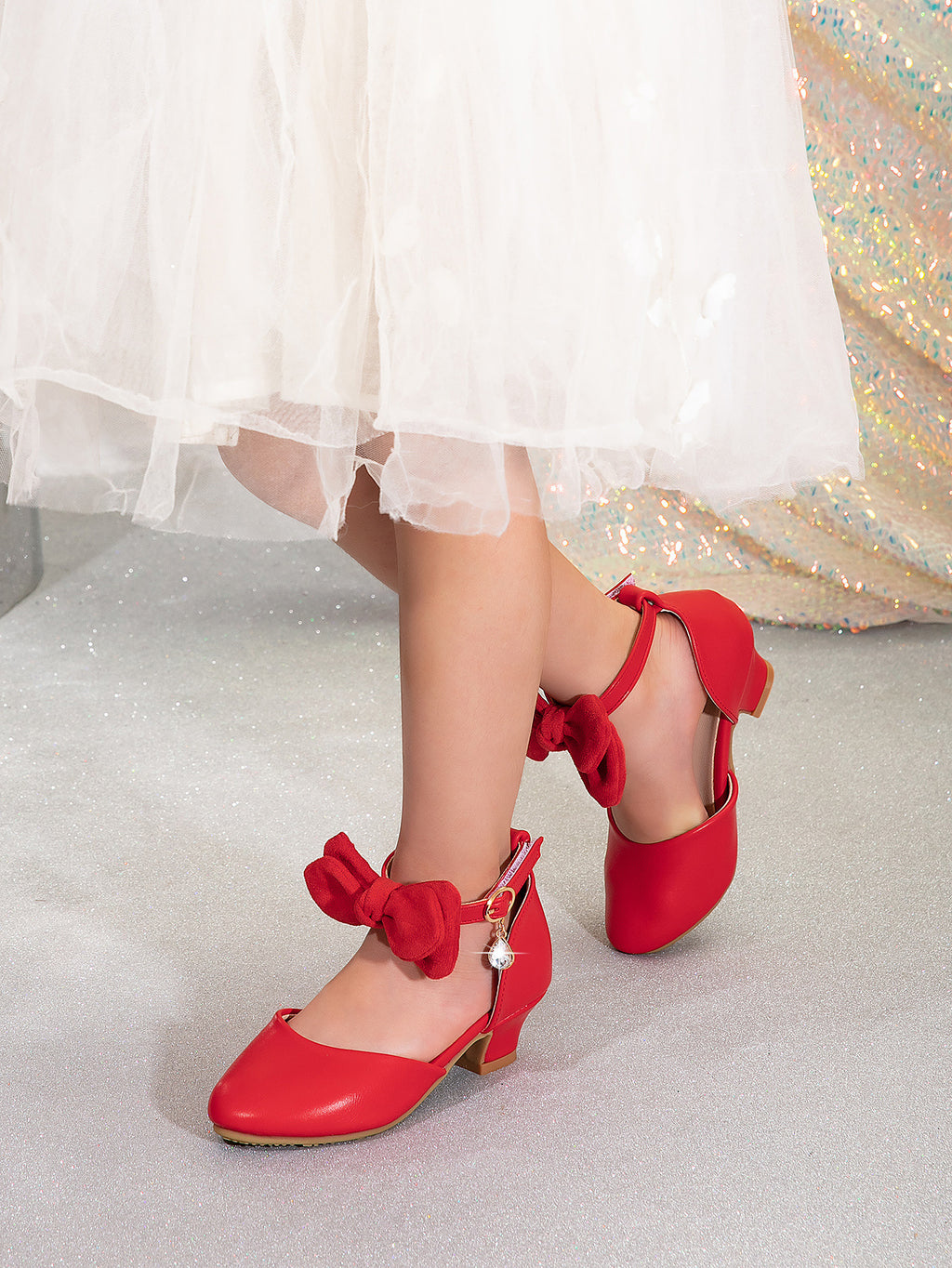 Girls Princess Bow Dress Sandals – Elegant Party Shoes