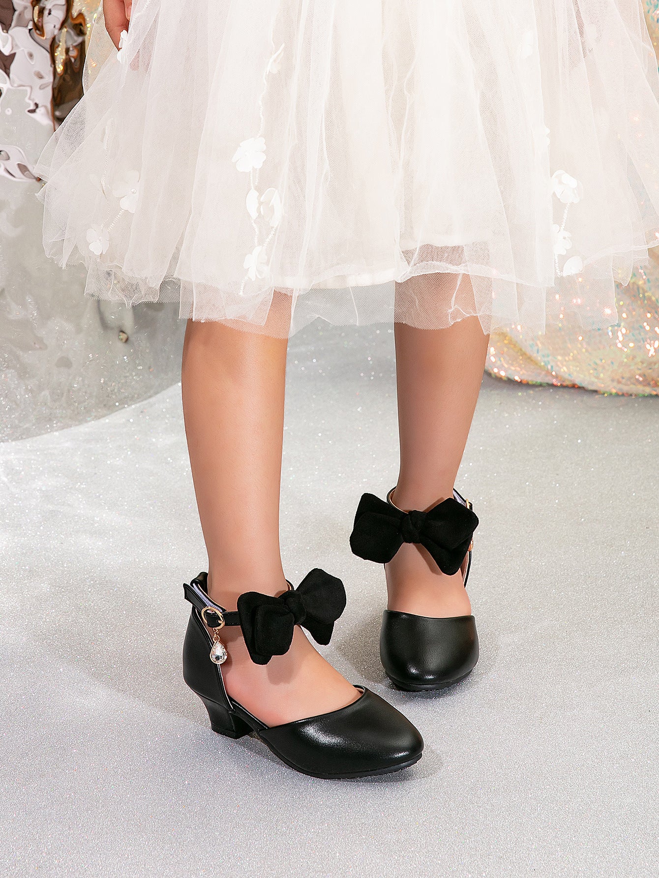 Girls Princess Bow Dress Sandals – Elegant Party Shoes