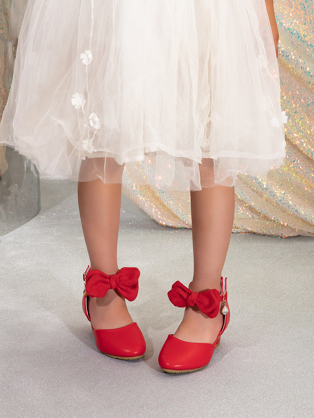Girls Princess Bow Dress Sandals – Elegant Party Shoes