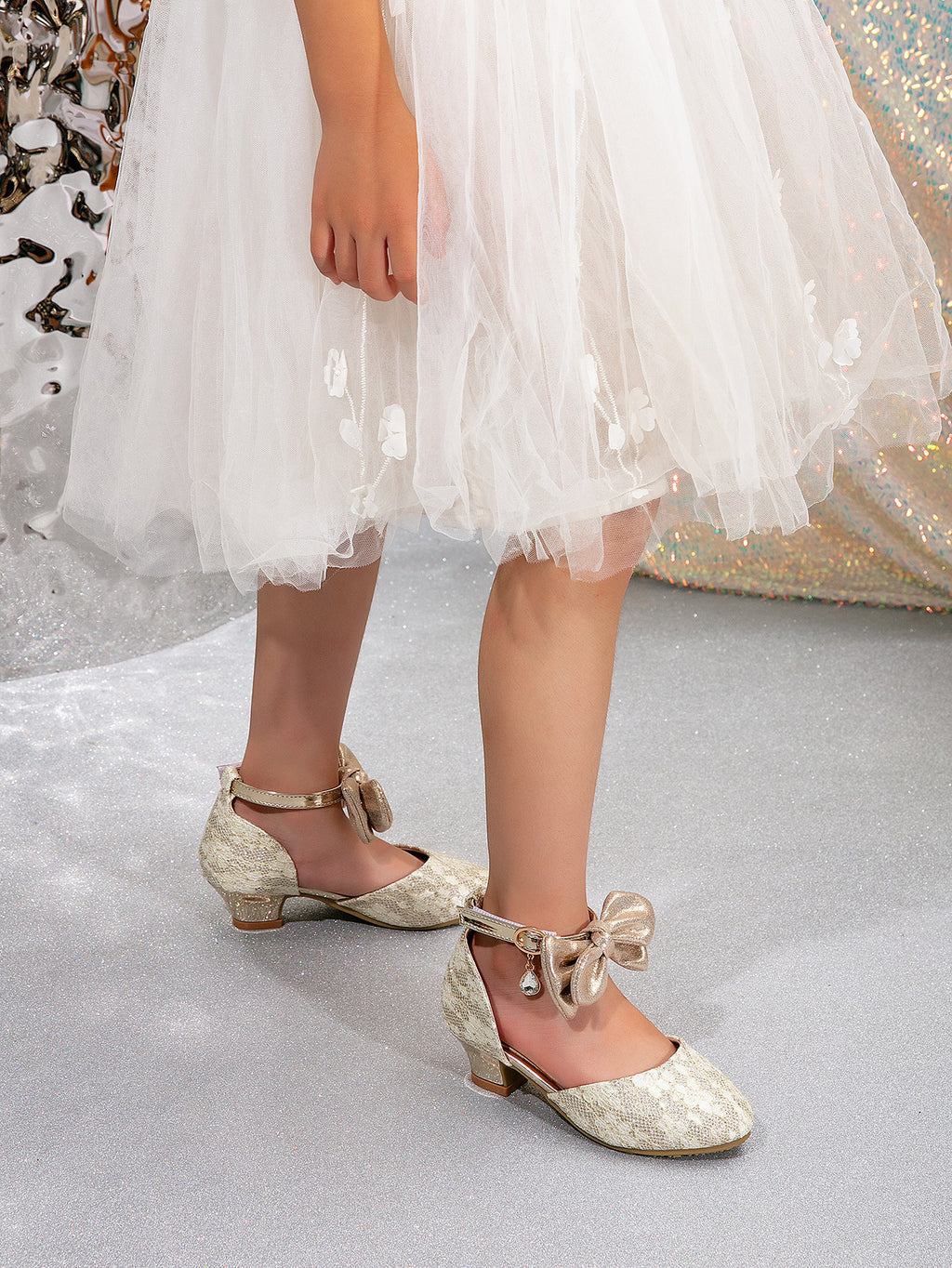 Girls Princess Bow Dress Sandals – Elegant Party Shoes