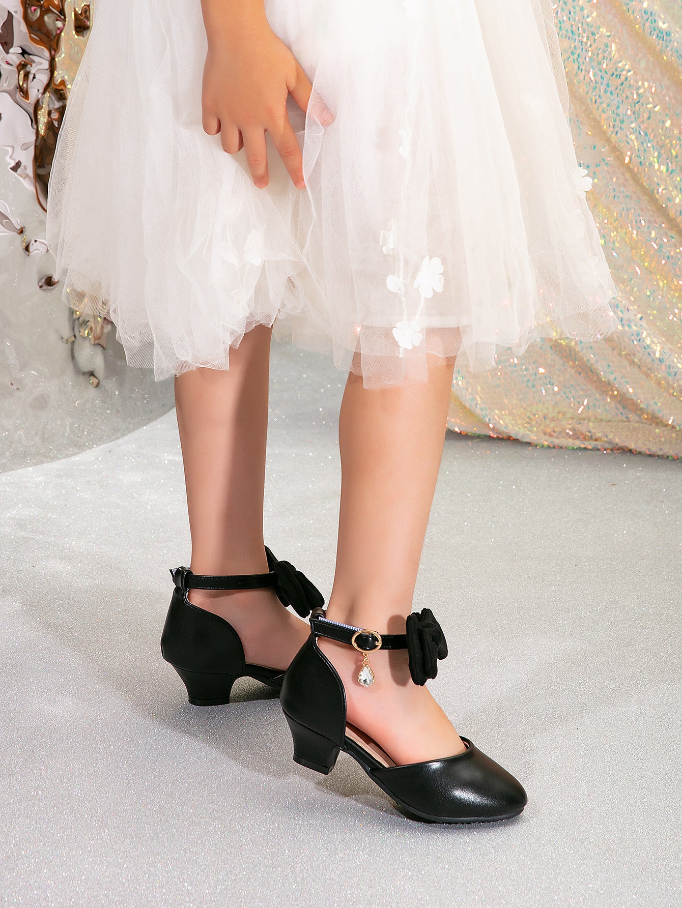 Girls Princess Bow Dress Sandals – Elegant Party Shoes