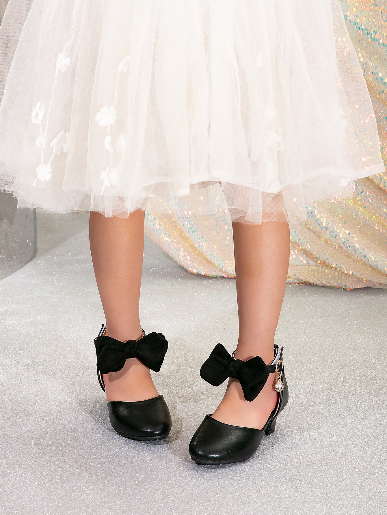 Girls Princess Bow Dress Sandals – Elegant Party Shoes