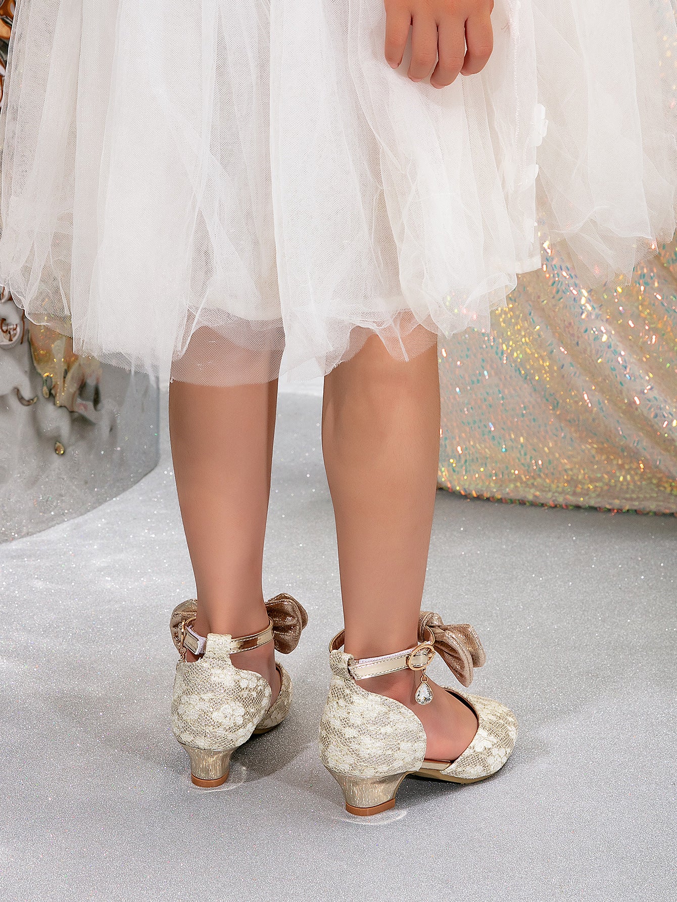 Girls Princess Bow Dress Sandals – Elegant Party Shoes