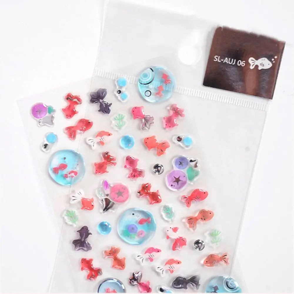 New Goldfish Crystal Glue Sticker DIY Cartoon Phone Case Decoration Phone Case Sticker