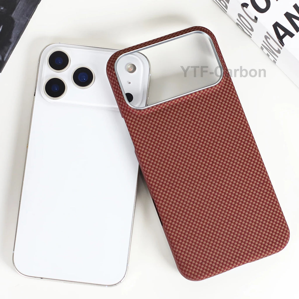 YTF Fiber for iPhone 17 17 Pro Max Mobile Phone Case Ultra-Thin Kevlar Aramid Phone Case Magnetic iPhone 17Pro 17 Air Phone Case