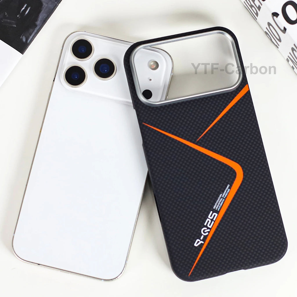 YTF Fiber for iPhone 17 17 Pro Max Mobile Phone Case Ultra-Thin Kevlar Aramid Phone Case Magnetic iPhone 17Pro 17 Air Phone Case