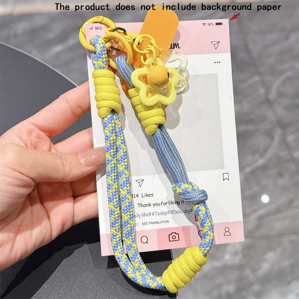 Phone Lanyard Wrist Strap Phone Case Connection Piece Phone Case Universal Accessories star Bell Portable Pendant