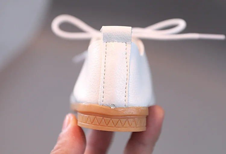 Korean version fashion girls small leather shoes British style lace up foreign-style low-top princess shoes kids outdoor breatha