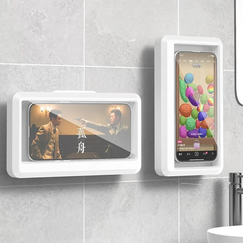 Fixed Universal Waterproof and Anti-fog Mobile Phone Case For Bathhouses Draining Phone Holder Waterproof Touched Shower Phone