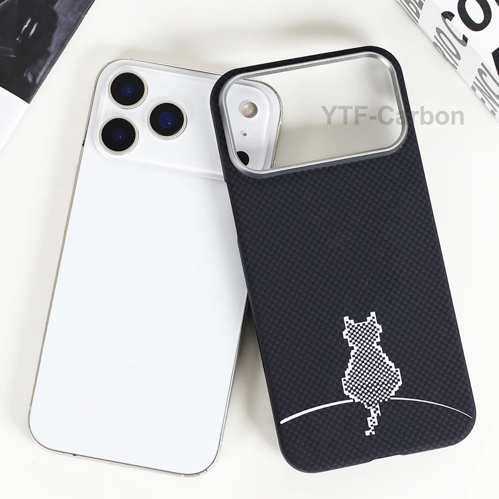 YTF Fiber for iPhone 17 17 Pro Max Mobile Phone Case Ultra-Thin Kevlar Aramid Phone Case Magnetic iPhone 17Pro 17 Air Phone Case