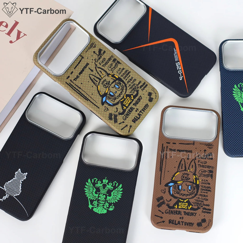 YTF Fiber for iPhone 17 17 Pro Max Mobile Phone Case Ultra-Thin Kevlar Aramid Phone Case Magnetic iPhone 17Pro 17 Air Phone Case