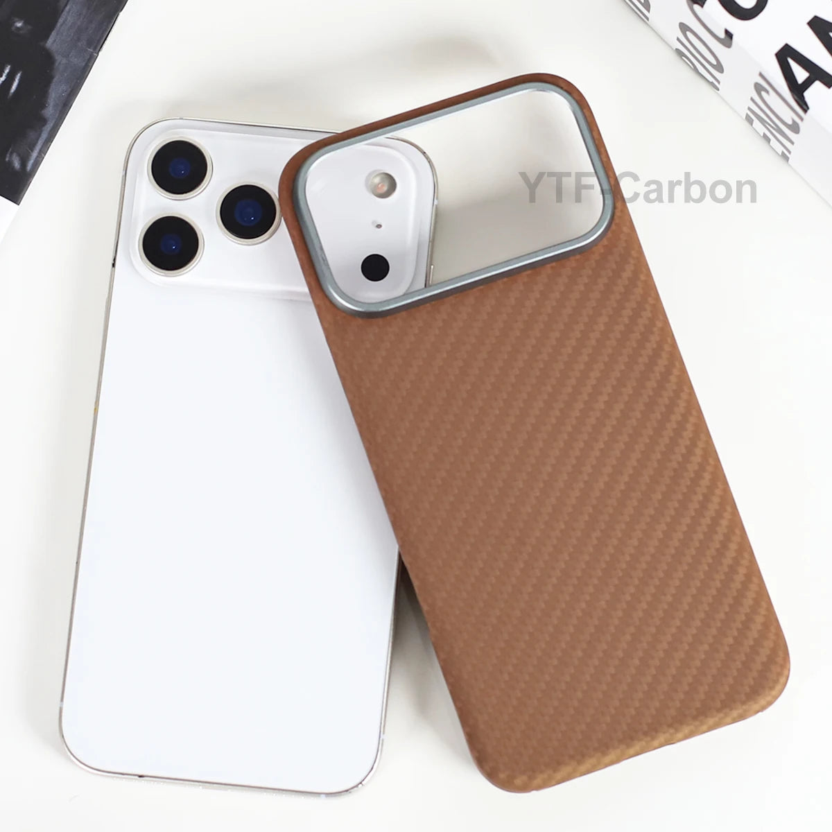 YTF Fiber for iPhone 17 17 Pro Max Mobile Phone Case Ultra-Thin Kevlar Aramid Phone Case Magnetic iPhone 17Pro 17 Air Phone Case