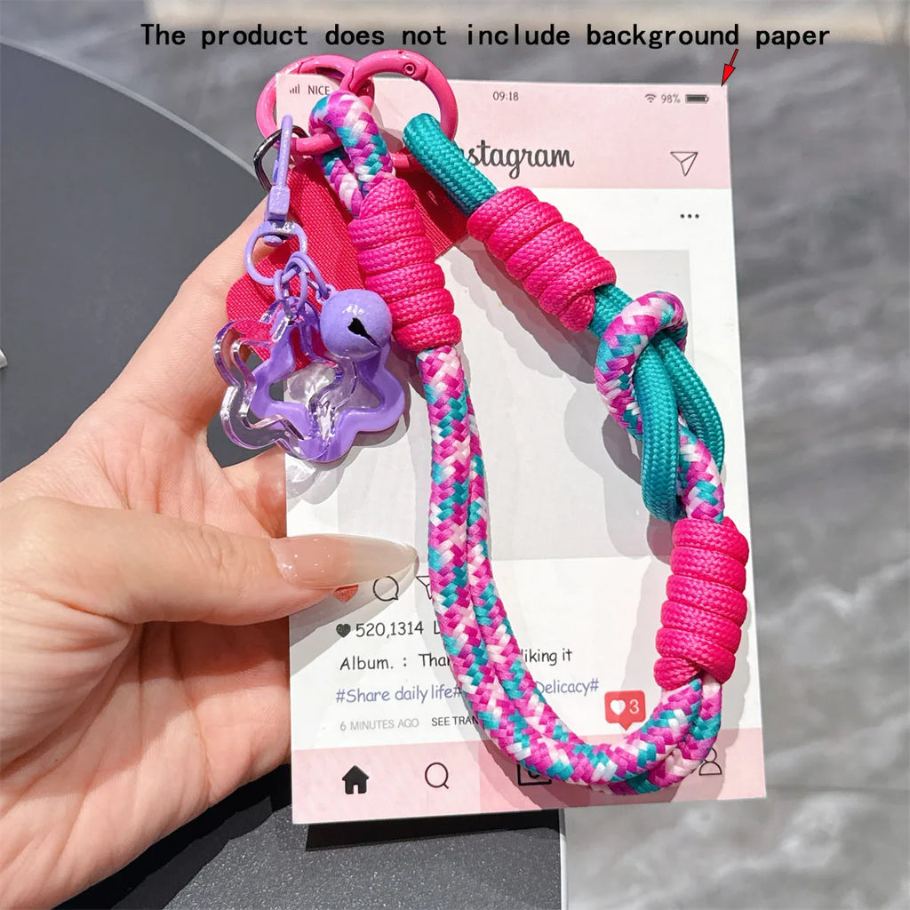 Phone Lanyard Wrist Strap Phone Case Connection Piece Phone Case Universal Accessories star Bell Portable Pendant