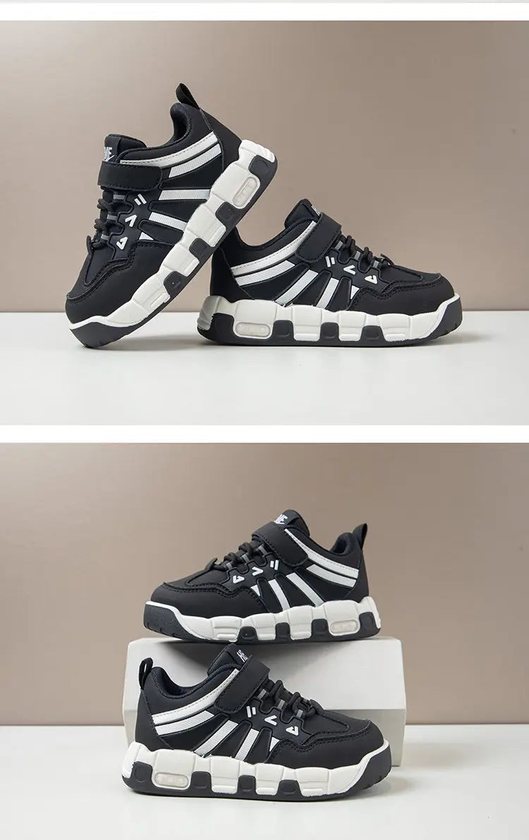 Kids Fashion Sneakers Outdoor Sport Boys Tennis Comfort Leather Running Shoes Lightweight Children's Sports Walking Footwear