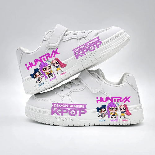 Kids KPOP Casual Shoes Children's New Fashion Valentine's Day Printed Sport Shoes Girls Anti-slip Outdoor Breathable Sneakers
