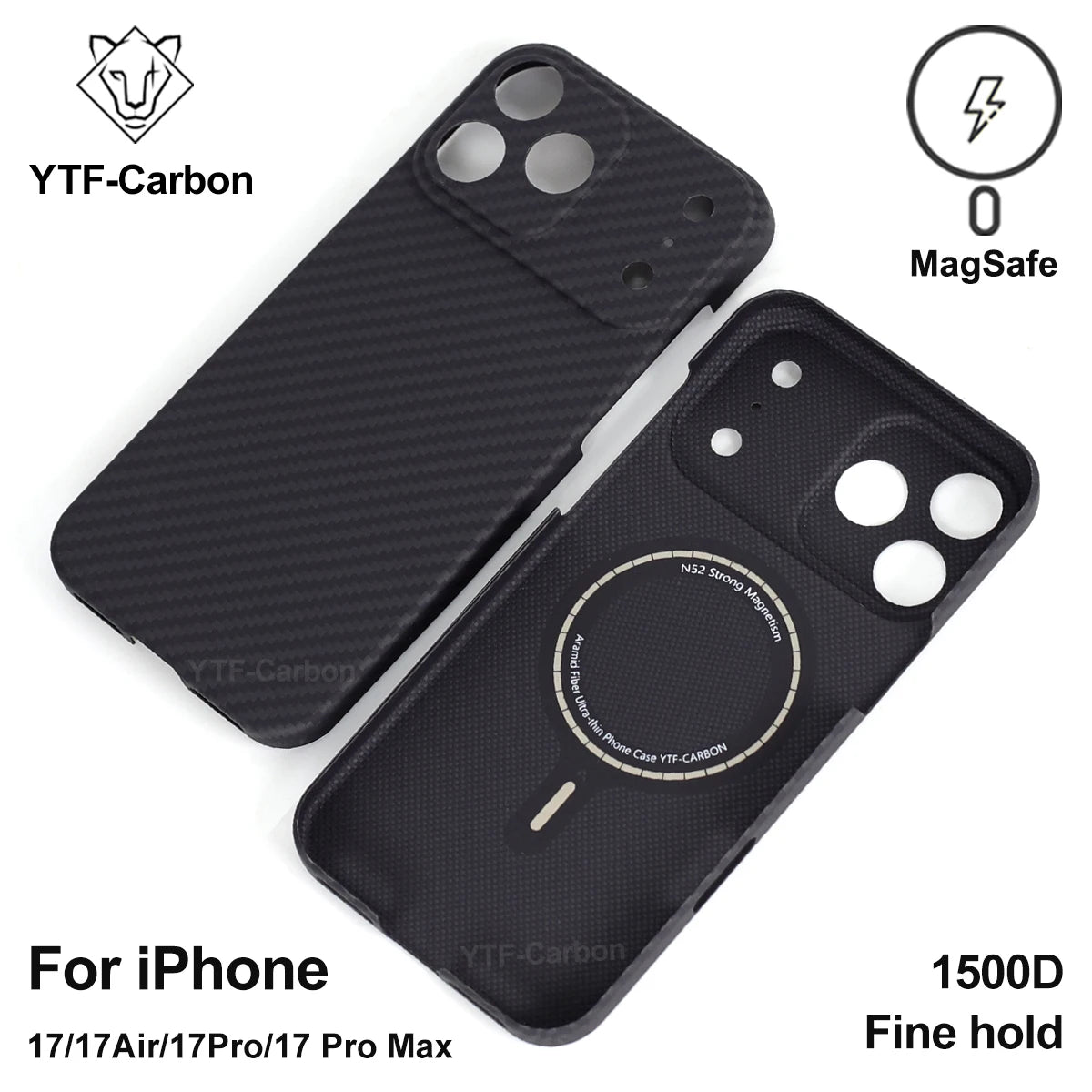YTF Fiber for iPhone 17 17 Pro Max Mobile Phone Case Ultra-Thin Kevlar Aramid Phone Case Magnetic iPhone 17Pro 17 Air Phone Case