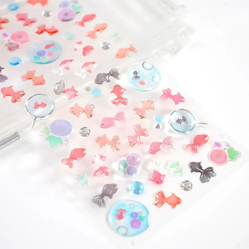 New Goldfish Crystal Glue Sticker DIY Cartoon Phone Case Decoration Phone Case Sticker