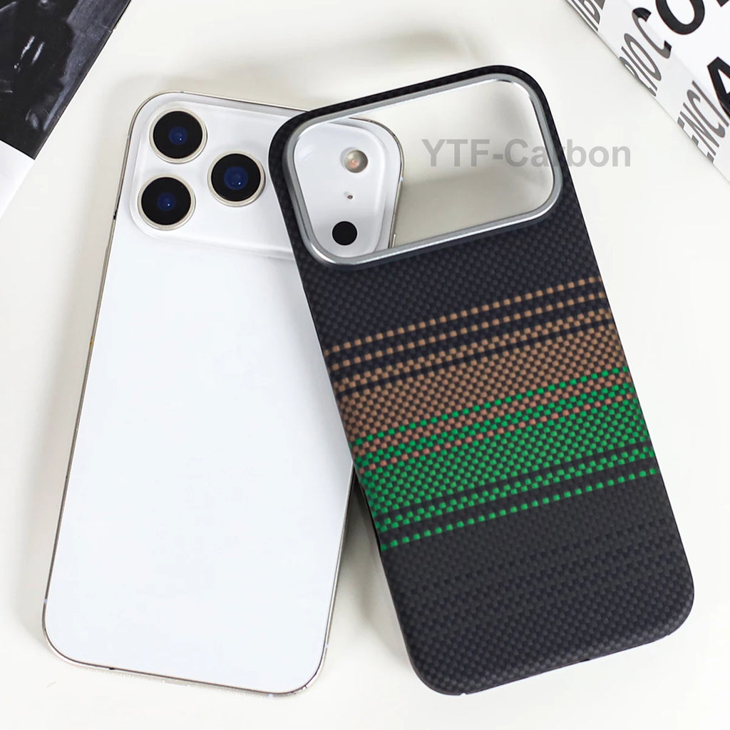 YTF Fiber for iPhone 17 17 Pro Max Mobile Phone Case Ultra-Thin Kevlar Aramid Phone Case Magnetic iPhone 17Pro 17 Air Phone Case