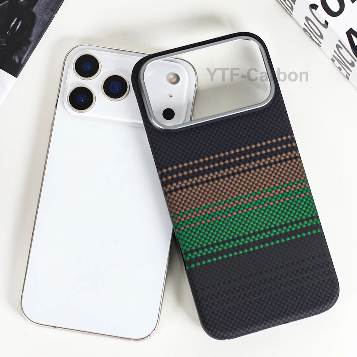 YTF Fiber for iPhone 17 17 Pro Max Mobile Phone Case Ultra-Thin Kevlar Aramid Phone Case Magnetic iPhone 17Pro 17 Air Phone Case