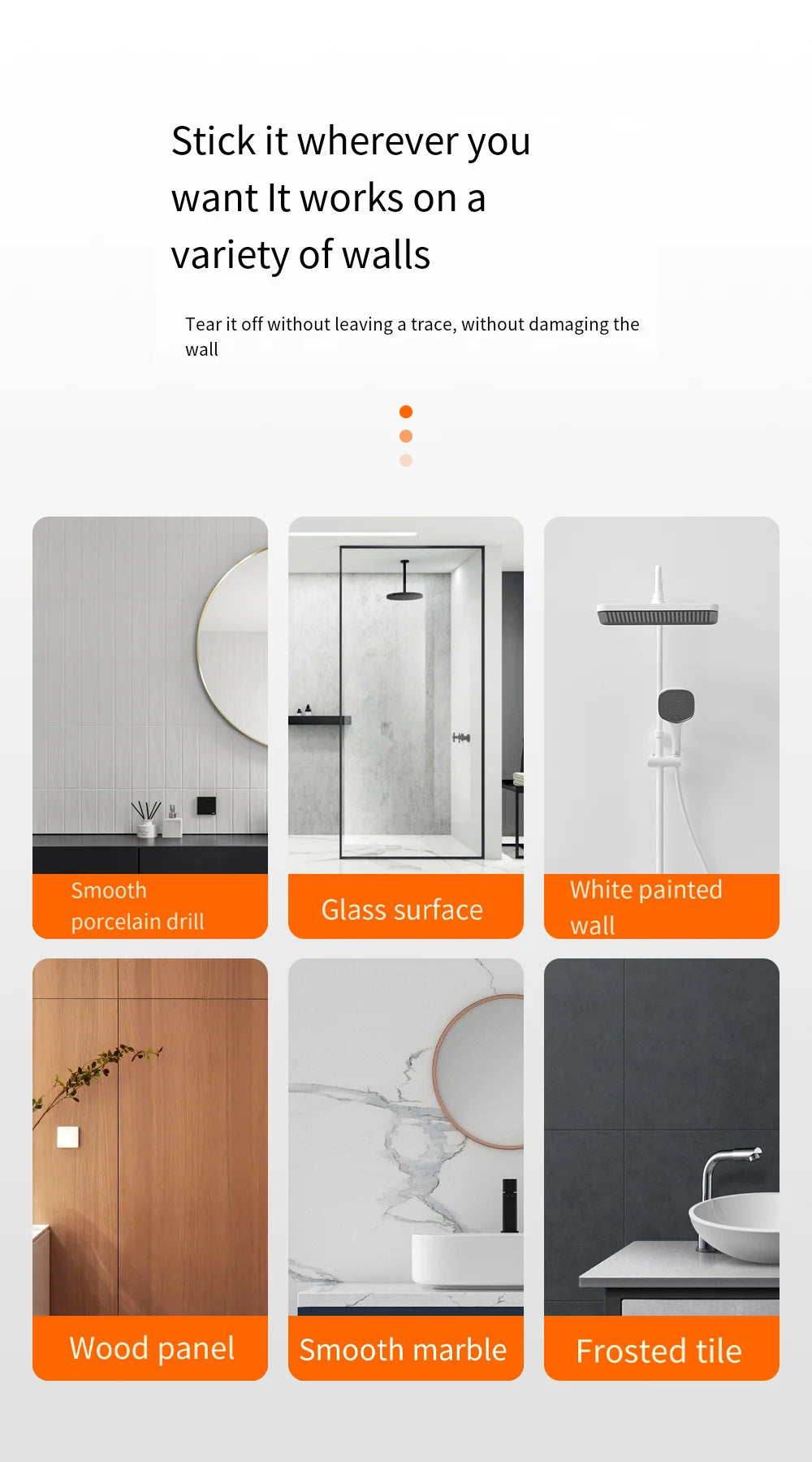 Fixed Waterproof and Anti-fog Mobile Phone Case Self-adhesive for Bathroom Shower Phone Holder Waterproof Touched Shower Phone