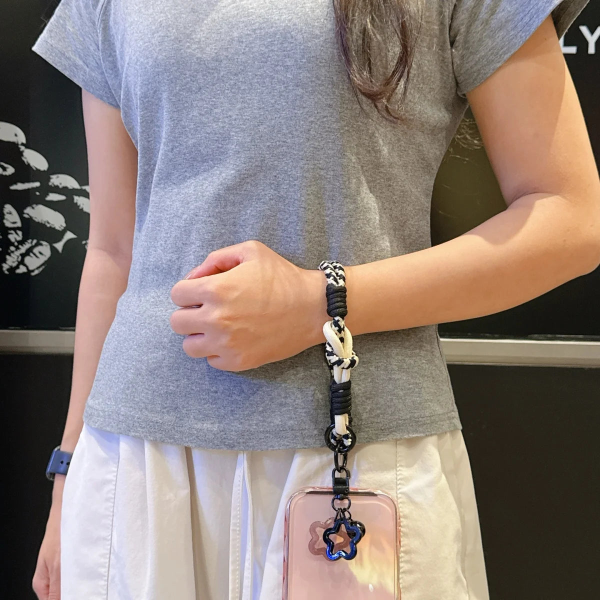 Phone Lanyard Wrist Strap Phone Case Connection Piece Phone Case Universal Accessories star Bell Portable Pendant