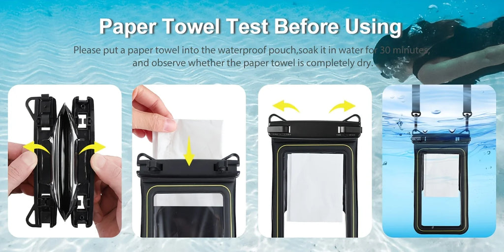 Phone Waterproof Bag - Phone Case with Tether, Essential for Beach, Swimming, Skiing, Drifting, and Surfing