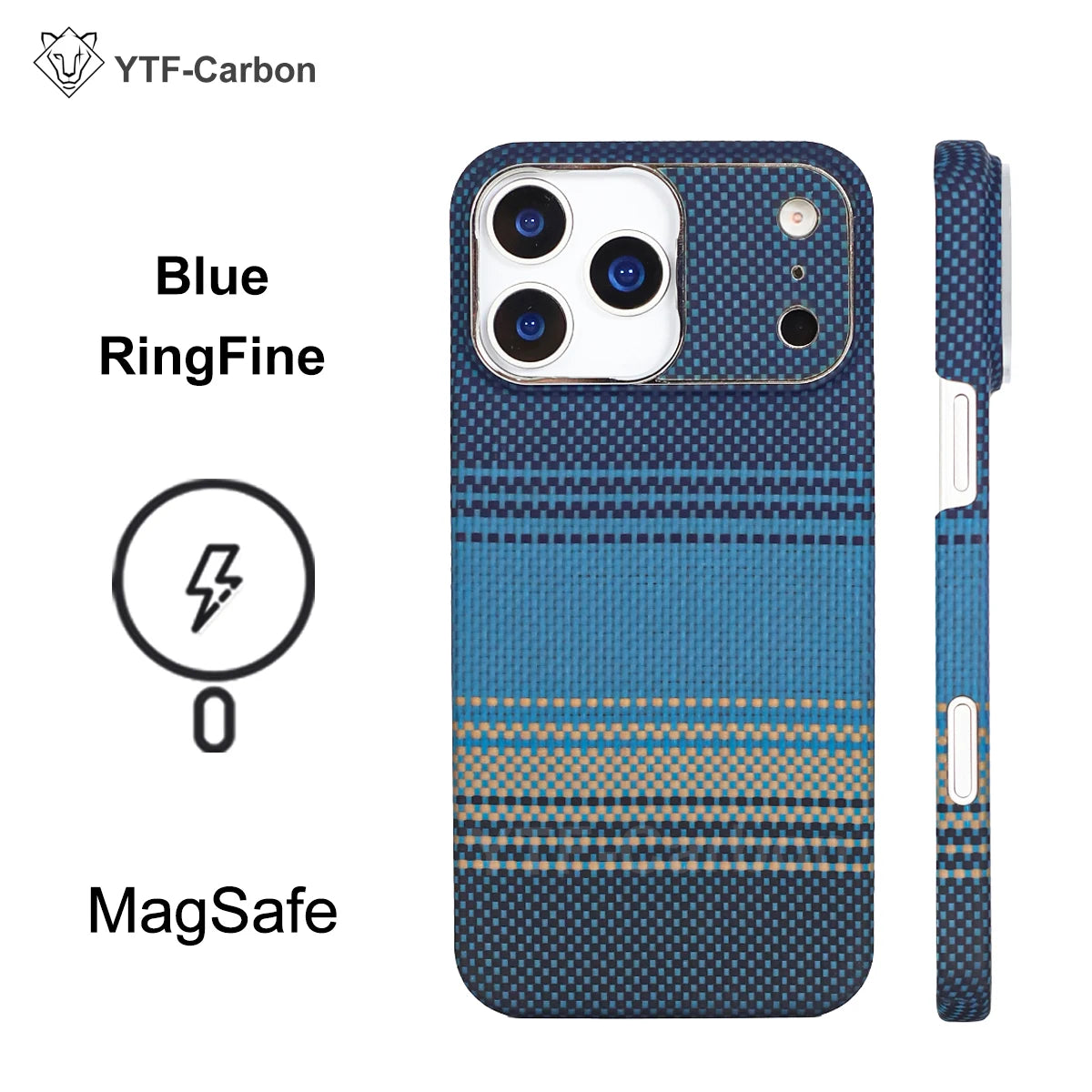 YTF Fiber for iPhone 17 17 Pro Max Mobile Phone Case Ultra-Thin Kevlar Aramid Phone Case Magnetic iPhone 17Pro 17 Air Phone Case