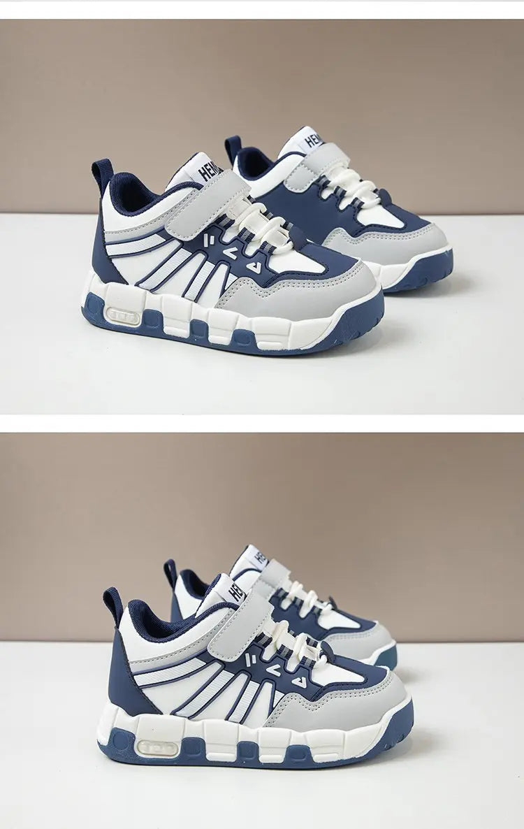 Kids Fashion Sneakers Outdoor Sport Boys Tennis Comfort Leather Running Shoes Lightweight Children's Sports Walking Footwear