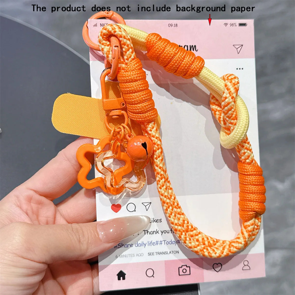 Phone Lanyard Wrist Strap Phone Case Connection Piece Phone Case Universal Accessories star Bell Portable Pendant