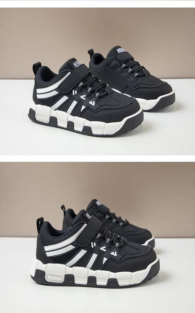 Kids Fashion Sneakers Outdoor Sport Boys Tennis Comfort Leather Running Shoes Lightweight Children's Sports Walking Footwear