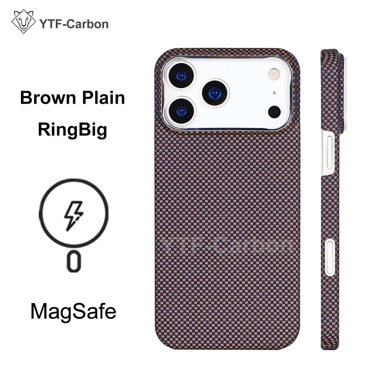 YTF Fiber for iPhone 17 17 Pro Max Mobile Phone Case Ultra-Thin Kevlar Aramid Phone Case Magnetic iPhone 17Pro 17 Air Phone Case