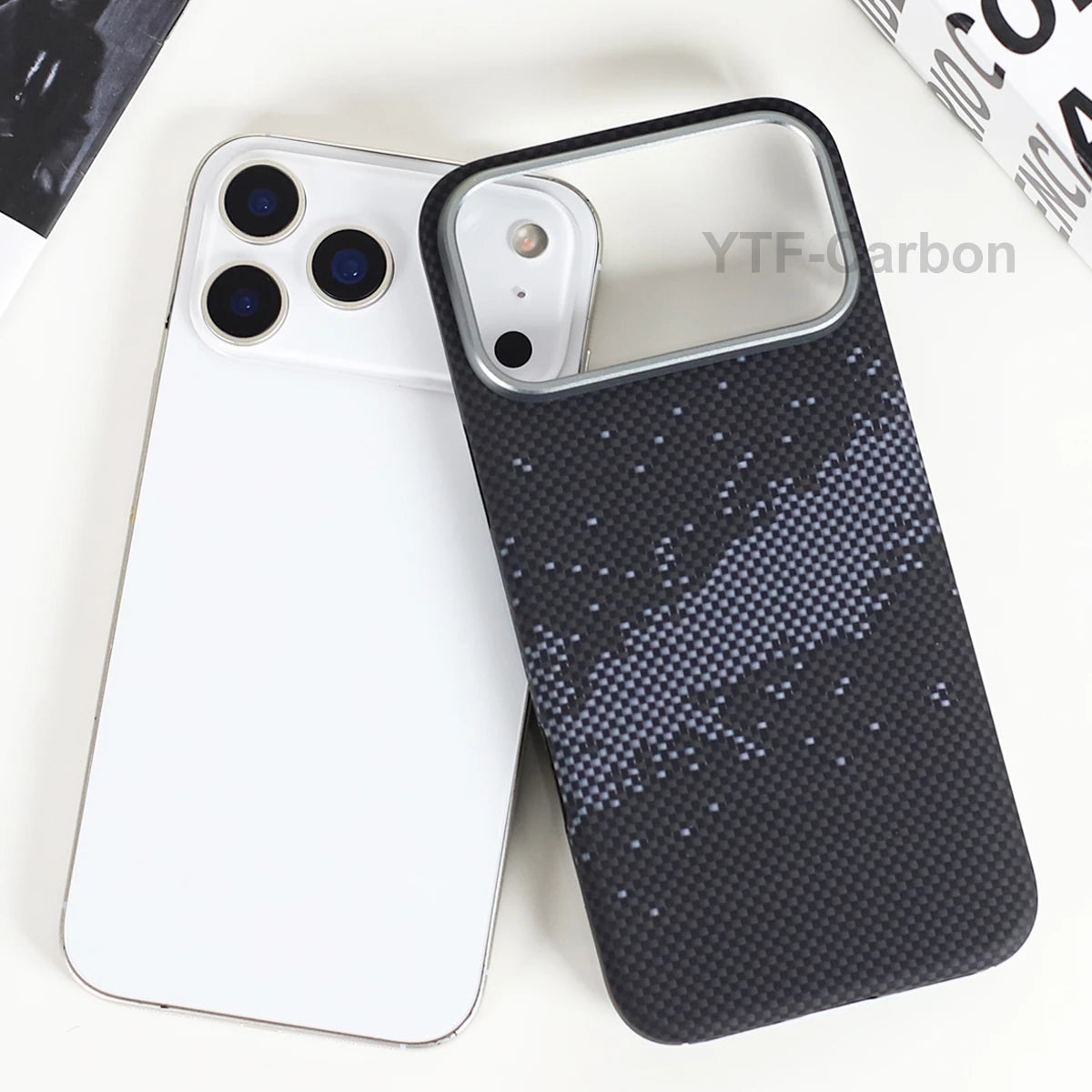 YTF Fiber for iPhone 17 17 Pro Max Mobile Phone Case Ultra-Thin Kevlar Aramid Phone Case Magnetic iPhone 17Pro 17 Air Phone Case