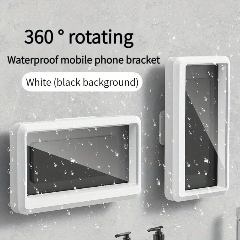 Fixed Waterproof and Anti-fog Mobile Phone Case Self-adhesive for Bathroom Shower Phone Holder Waterproof Touched Shower Phone