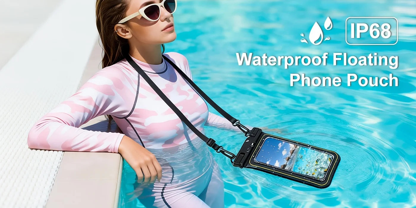 Phone Waterproof Bag - Phone Case with Tether, Essential for Beach, Swimming, Skiing, Drifting, and Surfing