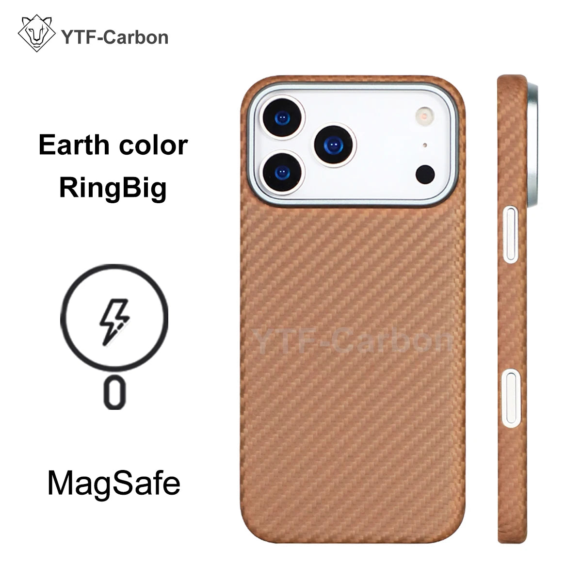YTF Fiber for iPhone 17 17 Pro Max Mobile Phone Case Ultra-Thin Kevlar Aramid Phone Case Magnetic iPhone 17Pro 17 Air Phone Case