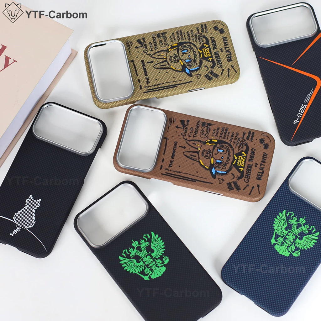 YTF Fiber for iPhone 17 17 Pro Max Mobile Phone Case Ultra-Thin Kevlar Aramid Phone Case Magnetic iPhone 17Pro 17 Air Phone Case