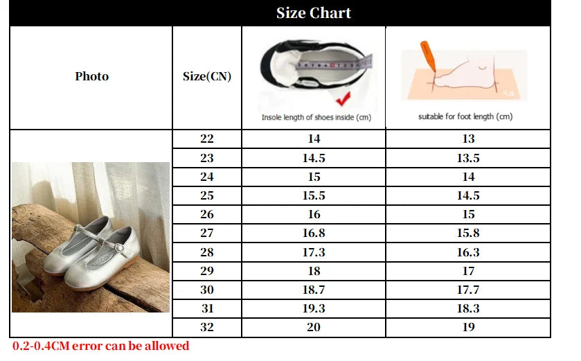Kids'Casual Shoes PU Leather Solid Color Spring Shoes For Girls Anti-slip Designer Flat Bottom Sliver Black Shoes Size 22-32